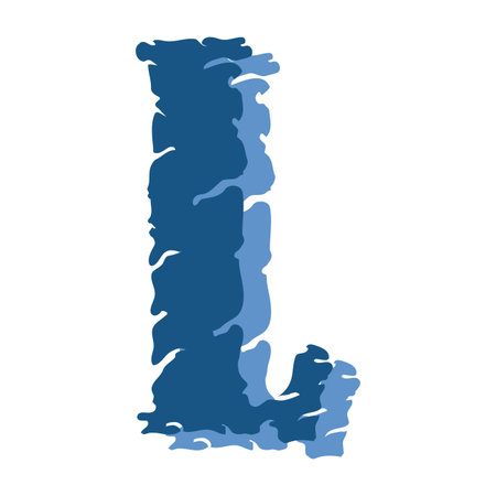 Art Stone Initial Caps Font Capital Letter L vector design illustrationのイラスト素材