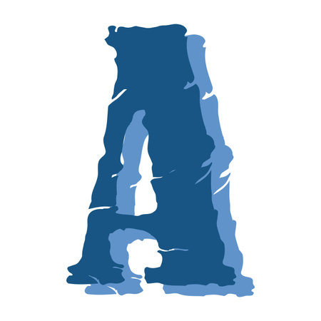 Art Stone Initial Caps Font Capital Letter A vector design illustrationのイラスト素材