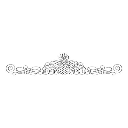Abstract arabic Vintage Decorative Calligraphy Ornamental Silhouette symbol for tattoo isolated vector illustrationのイラスト素材