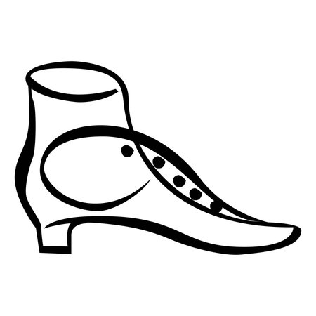 Vintage forged shoes classic calligraphic retro vignette ornamental design elements black set isolated vector illustrationのイラスト素材