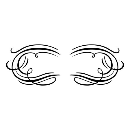 Abstract arabic Vintage Decorative Calligraphy Ornamental Silhouette symbol for tattoo isolated vector illustrationのイラスト素材