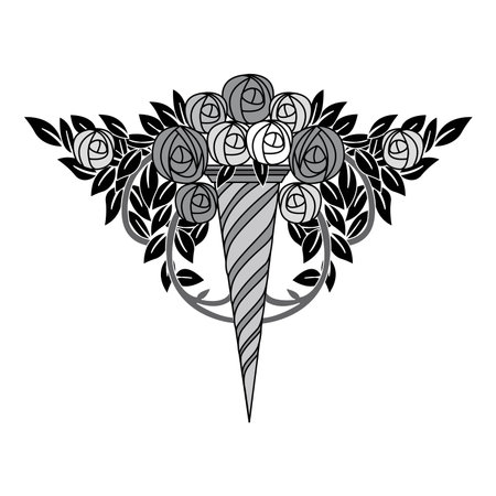 Retro design original floral vintage emblems chalkboard set isolated vector illustrationのイラスト素材