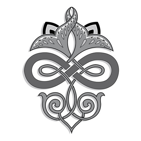 old world Vintage Russian ornament decorative isolated vector illustrationのイラスト素材