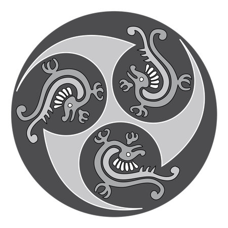 old world Vintage ornament Oriental ornament decorative isolated vector illustrationのイラスト素材