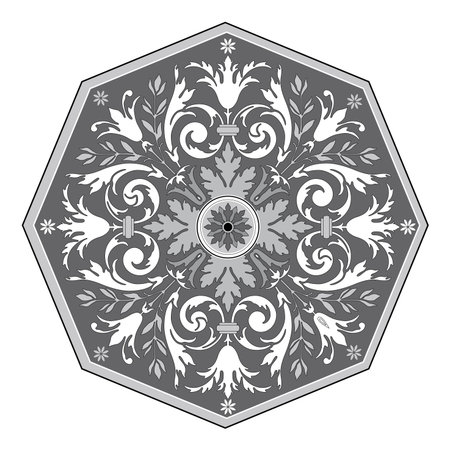 Ornamental round pattern isolated on white background vector illustrationのイラスト素材