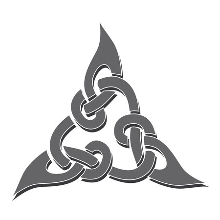 old world Vintage ornament knot Celtic decorative element set isolated vector illustrationのイラスト素材