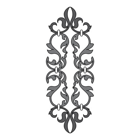 Vintage floral classic calligraphic retro vignette scroll frames ornamental design elements black set isolated vector illustrationのイラスト素材