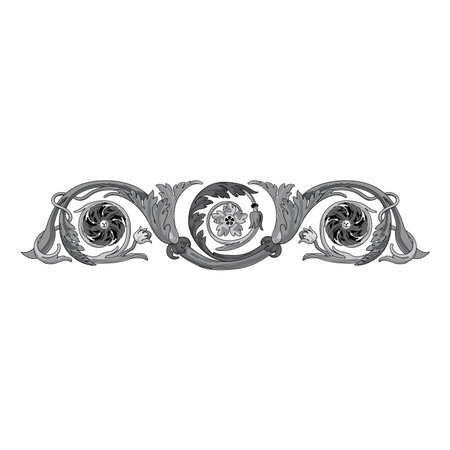 Retro chapter dividers swirl floral ornament bookmarks sketch set illustrationのイラスト素材