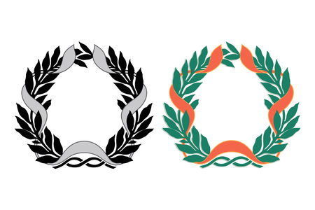 Hand drawn vintage manuscript ribbons colored set isolated vector illustrationのイラスト素材
