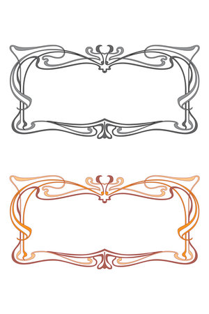 Hand drawn vintage manuscript ribbons colored set isolated vector illustrationのイラスト素材
