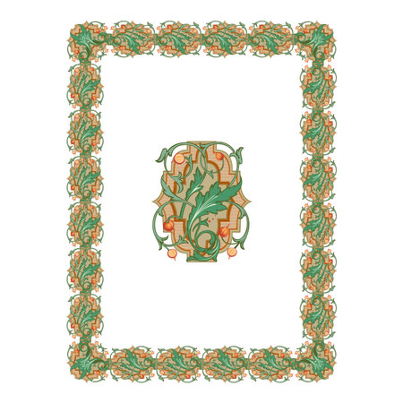 Vintage traditional realistic black and color frames set on white background isolated vector illustrationのイラスト素材