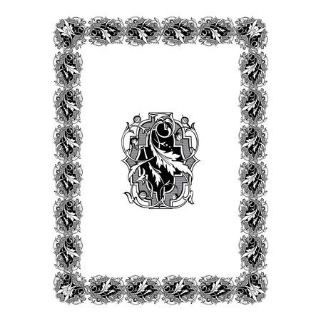 Vintage traditional realistic black and color frames set on white background isolated vector illustrationのイラスト素材