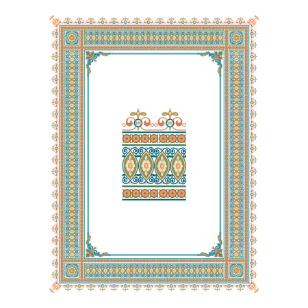 Vintage traditional realistic black and color frames set on white background isolated vector illustrationのイラスト素材