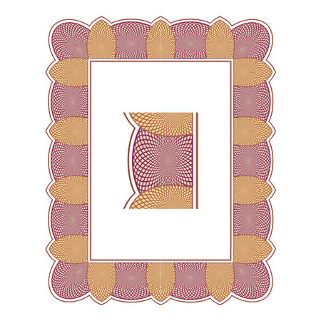 Vintage traditional realistic black and color frames set on white background isolated vector illustrationのイラスト素材