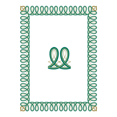 Vintage traditional realistic black and color frames set on white background isolated vector illustrationのイラスト素材