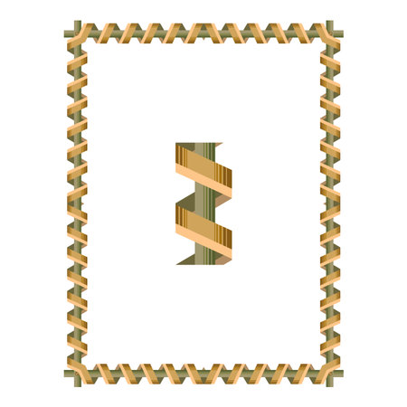 Vintage traditional realistic black and color frames set on white background isolated vector illustrationのイラスト素材