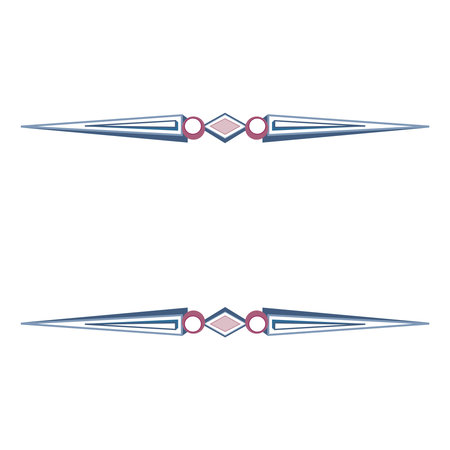 Vintage floral calligraphic floral vignette scroll corners ornamental design elements set isolated vector illustrationのイラスト素材