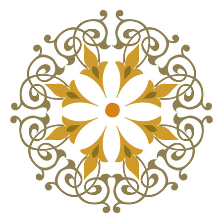 Vintage floral calligraphic floral vignette scroll corners ornamental design elements set isolated vector illustrationのイラスト素材