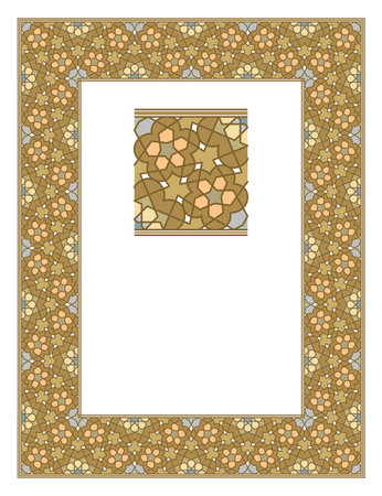 Vintage floral classic calligraphic retro vignette scroll frames ornamental design elements black and color set isolated vectorのイラスト素材