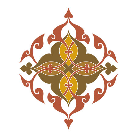 Vintage floral calligraphic floral vignette scroll corners ornamental design elements black and color set isolated vectorのイラスト素材