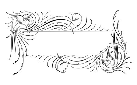 Abstract arabic Vintage Decorative Calligraphy Ornamental Silhouette symbol for tattoo isolated vectorのイラスト素材