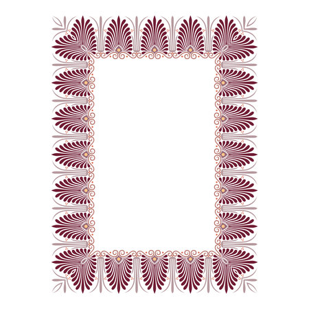 Vintage floral classic calligraphic retro vignette scroll frames ornamental design elements black and color set isolated vectorのイラスト素材