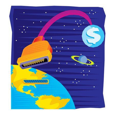 stock photo earth is getting plugged people are under government surveillance.