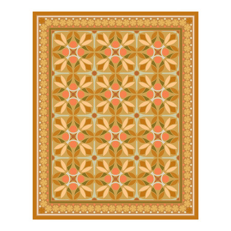 Seamless pattern in arabesque mosaic Islamic art, isolated on a white backgroundのイラスト素材