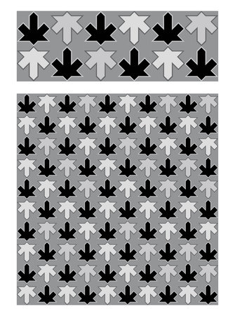 Seamless pattern in arabesque mosaic Islamic art, isolated on a white background
