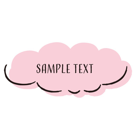 Hand-drawn loose and cute design parts. Ideal for finishing with a rough and stylish impression. Vector illustration.のイラスト素材