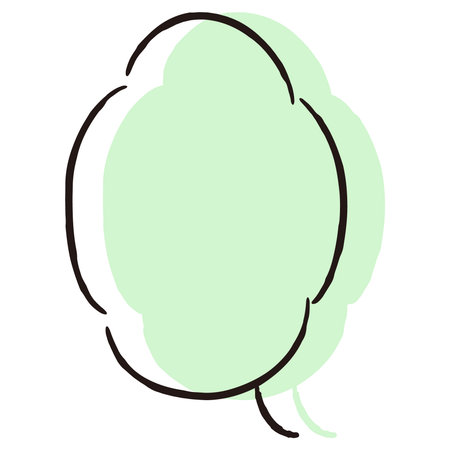 A cute and loose hand-drawn speech bubble. Ideal for finishing with a rough and stylish impression. Vector illustration.のイラスト素材
