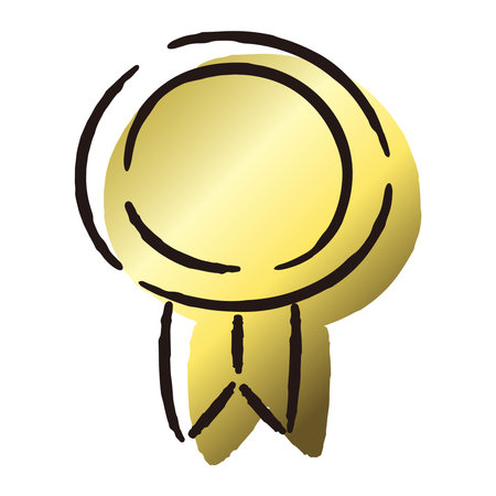 Hand-drawn loose and cute ranking parts. Ideal for finishing with a rough and stylish impression. Vector illustration.のイラスト素材