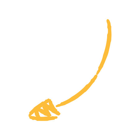 Hand-drawn loose and cute arrow parts. Ideal for finishing with a rough and stylish impression. Vector illustration.のイラスト素材