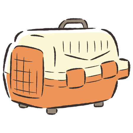 Hand-drawn, loose and cute illustrations of pet supplies. A rough and stylish impression. Vector illustration.のイラスト素材