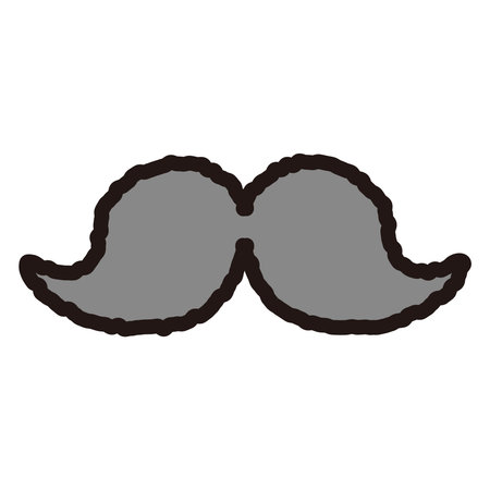 A hand-drawn illustration of a cute, loose beard. A rough and stylish impression. Vector illustration.のイラスト素材
