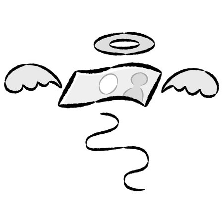 An illustration of the image of money disappearing. A rough and stylish impression. Vector illustration.のイラスト素材