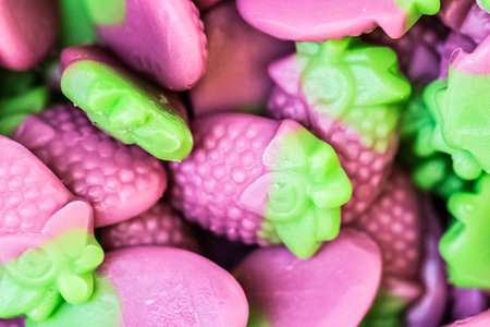 capture of purple strawbeery pile of sweetsの写真素材