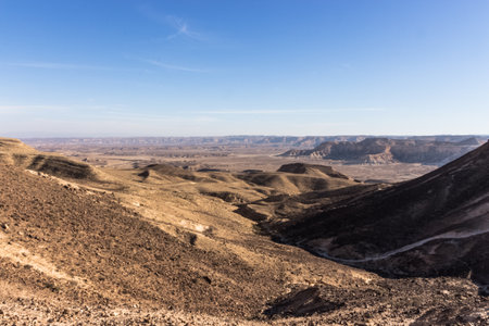 amazing capture of endlles desert landscape top viewの写真素材