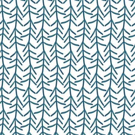 Beautiful children drawing forest vector elements seamless patternのイラスト素材