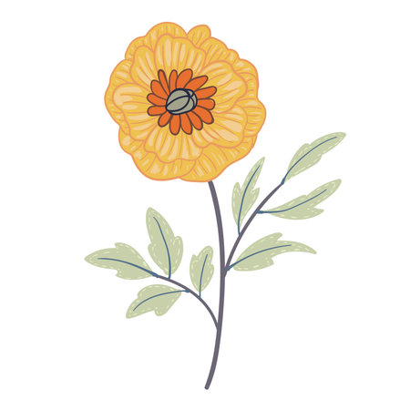 Beautiful vector flowers and butterfliesのイラスト素材