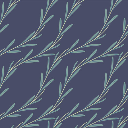 Abstract flowers and leaves seamless patternのイラスト素材