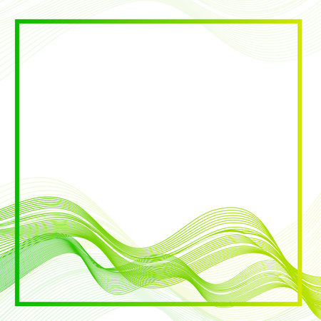 Square frame green with motion wave vector backgroundのイラスト素材