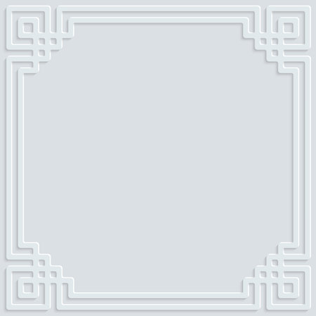 Islamic white frame ornament pattern vector backgroundのイラスト素材