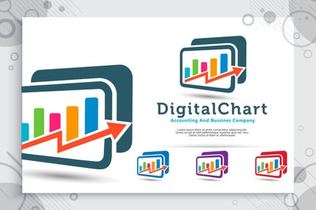 Vector of Digital chart vector logo with - ID:119819467 - Royalty Free ...