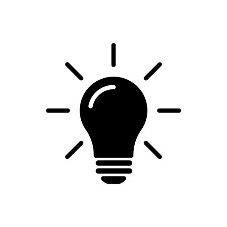Lamp icon isolated on white background. Light bulb icon vector. Idea vector iconのイラスト素材