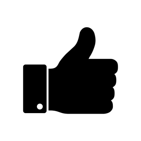 like icon isolated on white background. Thumbs up icon. social media iconのイラスト素材