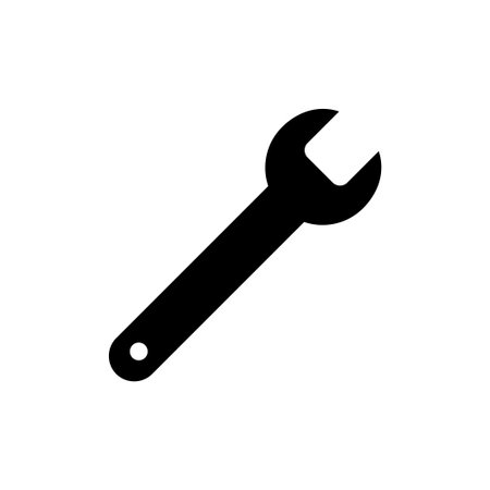 wrench icon isolated on white background. Wrench vector icon. Spanner symbol

のイラスト素材