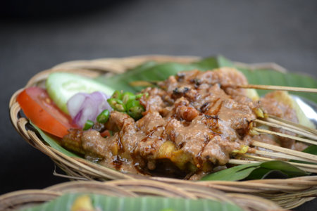 Sate Ayam - Chicken in Skewersの写真素材