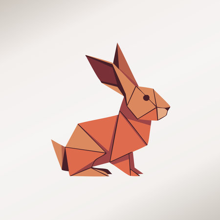 Rabbit origami vector illustration. Geometric origami style.のイラスト素材