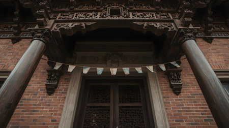 Detail of an old building in the city center of Lviv, Ukraineの素材